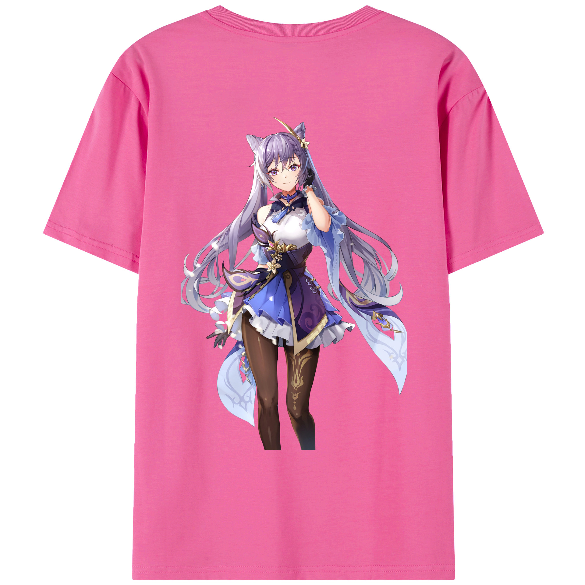 げんし神 刻晴 こくせい genshin Kokusei レディース半袖Tシャツ(バックプリント)